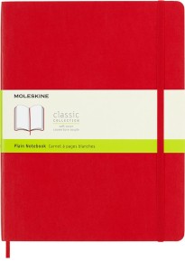 Notes MOLESKINE Classic XL (19x25cm) gładki, miękka oprawa, 192 strony, czerwony