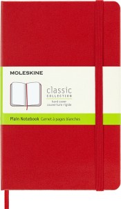 Notes MOLESKINE Classic M, 11,5x18 cm, gładki, twarda oprawa, scarlet red, 208 stron, czerwony