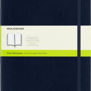 Notes MOLESKINE XL (19x25cm) gładki, miękka oprawa, sapphire blue, 192 strony, niebieski