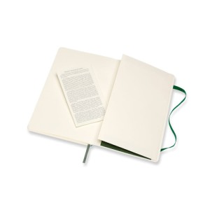 Notes MOLESKINE L (13x21cm) w kropki, miękka oprawa, myrtle green, 192 strony, zielony