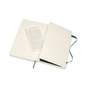 Notes MOLESKINE L (13x21cm) w kratkę, miękka oprawa, myrtle green, 192 strony, zielony