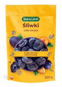 Śliwki suszone całe owoce, Bakalland, 300g