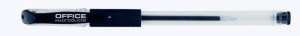 Długopis żelowy OFFICE PRODUCTS, gumowy uchwyt, 0,5mm, czarny