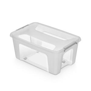 Pojemnik MOXOM PrimeStore, z kółkami, 580x390x275mm, 43l, transparentny