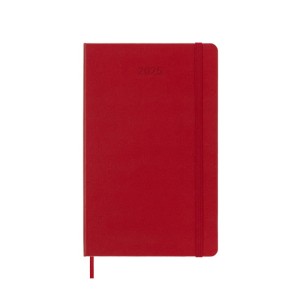 Kalendarz tygodniowy MOLESKINE 2025, 12M, L, twarda oprawa, 13x21cm, scarlet red