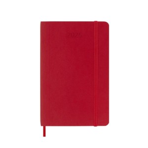 Kalendarz tygodniowy MOLESKINE 2025, 12M, P, miękka oprawa, 9x14cm, scarlet red