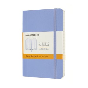 Notes MOLESKINE Classic P (9x14cm), w linie, miękka oprawa, 192 strony, hydrangea blue