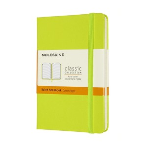 Notes MOLESKINE Classic P (9x14cm), w linie, twarda oprawa, 192 strony, lemon green