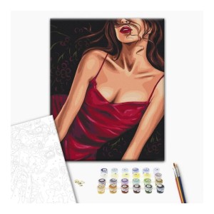 Malowanie po numerach BRUSHME, 40x50 cm, uwodzicielska czerwień, 1 szt., w pudełku