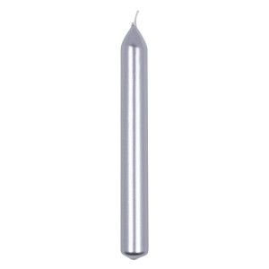 Świeca stołowa prosta DONAU HOME, lakierowana, 20x170 mm, 10 szt., srebrna
