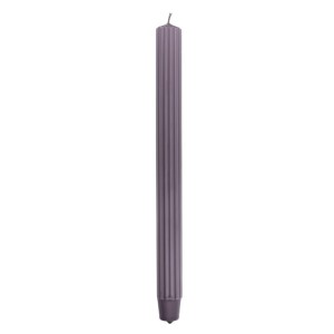 Świeca stołowa długa ryflowana DONAU HOME, 25x300 mm, 4 szt., jeżyna