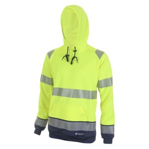 Bluza ostrzegawcza z kapturem BEESWIFT, rozm. 3XL, żółto/granatowa