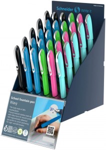 SIS Display piór wiecznych SCHNEIDER Wavy, A, 30 szt., mix kolorów