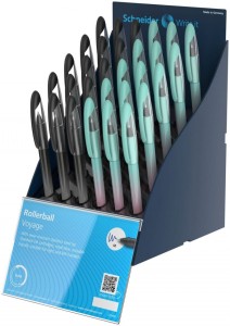 SIS Display piór kulkowych SCHNEIDER Voyage, M, 30 szt., mix kolorów