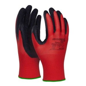 Rękawice DONAU SAFETY Super Latex, kat. II, rozm. 11, czerwone