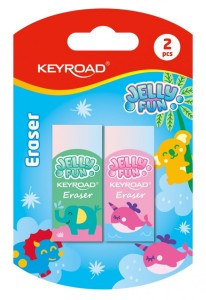 Gumka do ścierania KEYROAD Jelly Fun, ombre, 2 szt., blister, mix kolorów