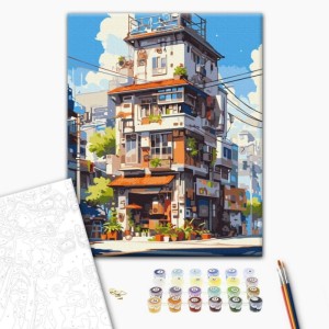 Malowanie po numerach BRUSHME, 40x50 cm, apartamenty w Tokio, 1 szt., w pudełku