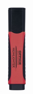 Zakreślacz fluorescencyjny OFFICE PRODUCTS z gumowym uchwytem, 2-5mm, czerwony