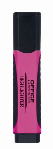 Zakreślacz fluorescencyjny OFFICE PRODUCTS z gumowym uchwytem, 2-5mm, różowy