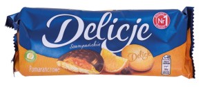Ciastka DELICJE SZAMPAŃSKIE, 147 g, pomarańczowe, krótki termin