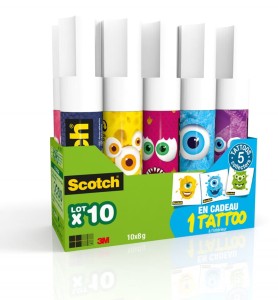 Klej w sztyfcie SCOTCH Monsters, 10x8g