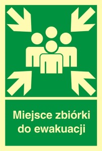 Znak TDC, Miejsce zbiórki do ewakuacji
