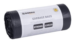 Worki na śmieci DONAU HOME, mocne (LDPE), 120l, 25 szt., czarne