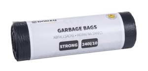 Worki na śmieci DONAU HOME, mocne (LDPE), 240l, 10 szt., czarne