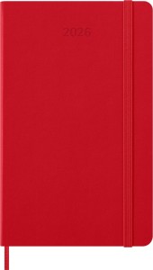 Kalendarz dzienny MOLESKINE 2026, 12M, L, twarda oprawa, 13x21cm, scarlet red