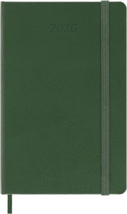 Kalendarz dzienny MOLESKINE 2026, 12M, P, twarda oprawa, 9x14cm, myrtle green