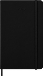 Kalendarz tygodniowy horyzontalny MOLESKINE 2026, 12M, L, twarda oprawa, 13x21cm, czarny