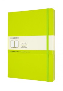 Notes MOLESKINE Classic, XL, 19x25cm, gładki, twarda oprawa, 192 strony, lemon green