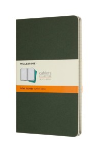 Zestaw 3 zeszytów MOLESKINE Cahier, L, 13x21cm, w linie, 80 stron, myrtle green