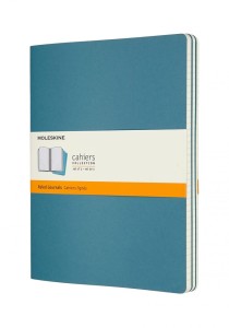Zestaw 3 zeszytów MOLESKINE Cahier, XL, 19x25cm, w linie, 120 stron, brisk blue