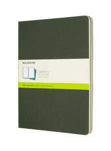 Zestaw 3 zeszytów MOLESKINE Cahier, XL, 19x25cm, gładki, 120 stron, myrtle green