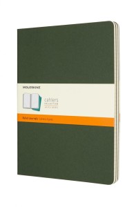 Zestaw 3 zeszytów MOLESKINE Cahier, XL, 19x25cm, w linie, 120 stron, myrtle green