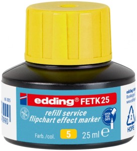 Tusz do uzupełniania markerów do flipchartów e-FETK 25 EDDING, żółty