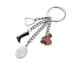 Brelok TROIKA Pferdegluck, 4 charmsy, emaliowany metal