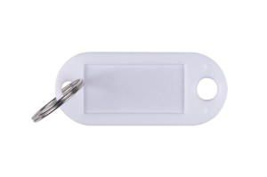 Zawieszki na klucze Q-CONNECT, 50x22mm, 100 szt., białe