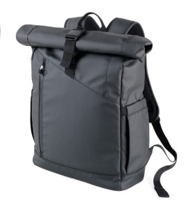 Plecak rolowany TROIKA Black Roll Top, czarny