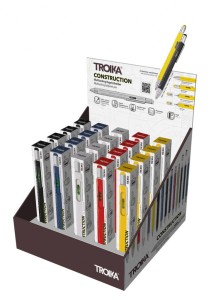 Display naladowy długopisów wielozadaniowych TROIKA Construction, 20 szt., mix kolorów