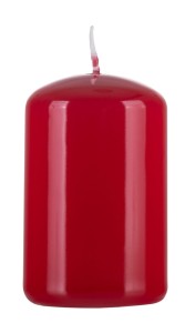 Świeca słupek DONAU HOME Standard Gloss, 50x80mm, czerwony