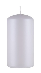 Świeca słupek DONAU HOME Standard Lakier, 60x115mm, biały metaliczny mat