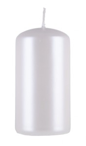 Świeca słupek DONAU HOME Standard Lakier, 60x115mm, biały perła