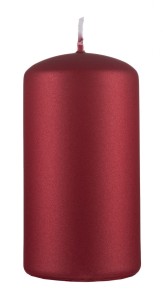 Świeca słupek DONAU HOME Standard Lakier, 60x115mm, czerwony metaliczny mat