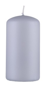 Świeca słupek DONAU HOME Standard Lakier, 60x115mm, jasny szary metaliczny mat