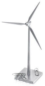 Przybornik na biurko TROIKA Fresh Wind, wiatrak, stalowy