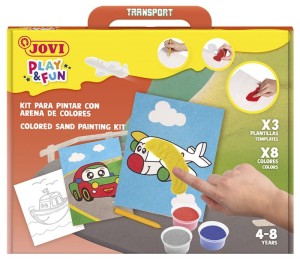 Zestaw do malowania piaskiem JOVI Play&Fun, pojazdy