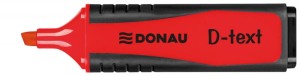 Zakreślacz fluorescencyjny DONAU D-Text, 1-5mm (linia), czerwony