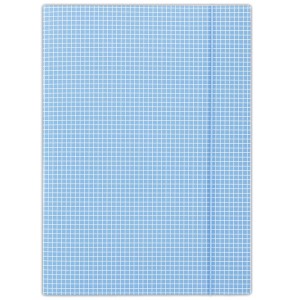 Teczka z gumką DONAU, karton, A4, 400gsm, 3-skrz., niebieska w kratę